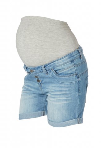 Mama Licious zwangerschapsshort denim Alice, medium blue