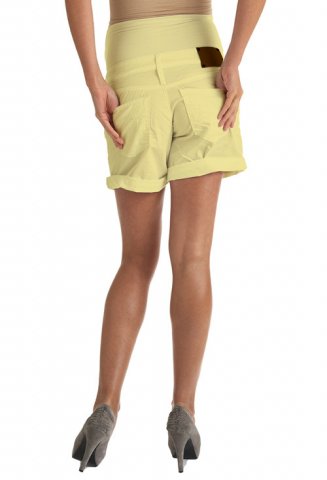 Queen Mum zwangerschapsshort cotton, yellow