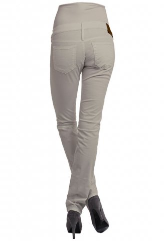 Queen Mum zwangerschapsbroek straight cotton, stone