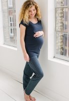 CharlieChoe zwangerschaps- en borstvoedingspyjama dot, ombre blue