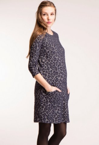 Fragile Easy Dress, blue Leopard