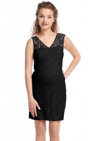 Queen Mum feestjurkje Lace, black