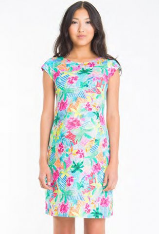 Fragile Sunrise Dress, multi colour