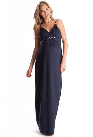 Seraphine maxi zwangerschapsjurk Jemima, navy