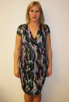 Fragile Comfy dress, print feathers