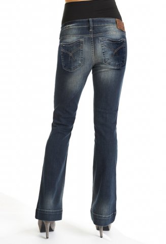 Queen Mum Bootleg zwangerschapsjeans, blue