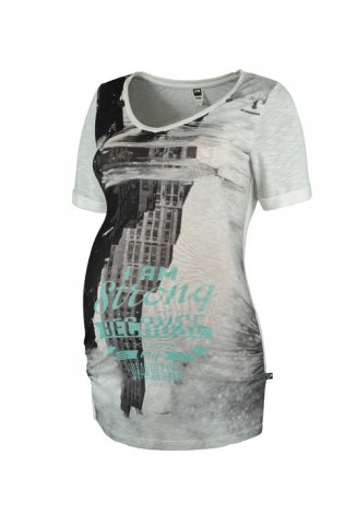 Love2Wait zwangerschaps T-shirt City, off white