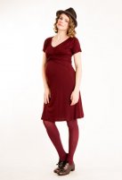 Fragile Mummy V-dress, burgundy