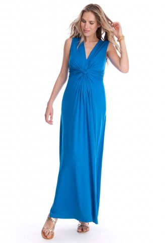 Seraphine maxi zwangerschapsjurk Jo, Seaside, turquoise