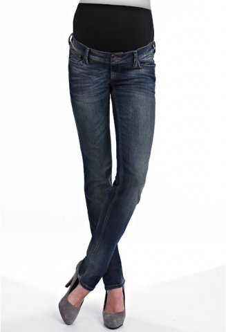 Queen Mum straight  zwangerschapsjeans blue denim