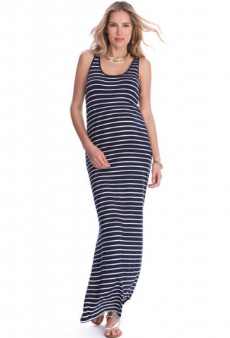 Seraphine maxi dress Nautical Woven, blue