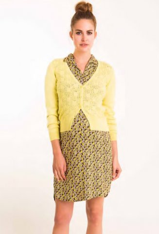 Fragile Blouse Dress, yellow