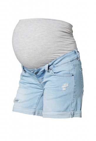 Mama Licious short Tessa Denim, blue